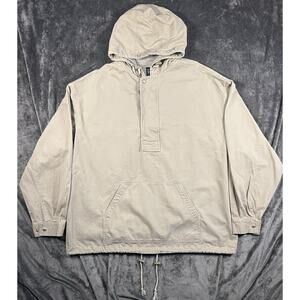 GAP Men’s Anorak Jacket Pullover Hooded Tan Beige XXL Cotton Style 112901-01-1